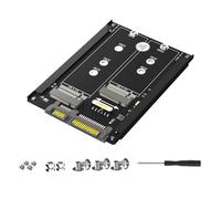Hangsu Adaptateur de disque SSD SATA3.0 double clé vers SATA3.0 6 Gbit/s Adaptateur carte Socket Boîtier Convertisseurs pour PC Portable Convertisseurs Board
