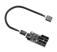 Hangsu Adaptateur répartiteur USB 2.0 9 broches mâle vers 4 femelles pour cartes mères de bureau