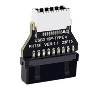 Hangsu Adaptateur USB 3.0 19 broches vers type E à angle droit de 90 degrés pour panneau avant de connexion de carte mère un adaptateur USB de type E