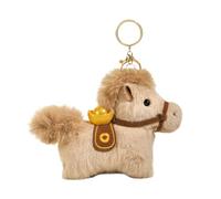 Hangsu Adorable porte-clés en peluche en forme de cheval fabriqué à partir de matériaux en peluche douce, idéal pour attacher à des clés, des sacs ou comme décoration de la maison, porte-clés de tous