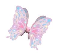 Hangsu Aile de papillon électrique avec lumière et musique LED lumineuse avec sangle réglable pour enfant, anniversaire, musique d'Halloween