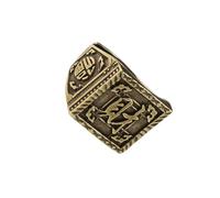 Hangsu Anneaux en laiton de style antique - Gravure manuelle - Bijoux en métal vieilli pour les amateurs de mode vintage - Cadeau pour homme - Bagues en laiton vintage, One Size, Comme décrit, Comme