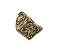 Hangsu Anneaux en laiton de style antique - Gravure manuelle - Bijoux en métal vieilli pour les amateurs de mode vintage - Cadeau pour homme - Bagues en laiton vintage, One Size, Comme décrit, Comme