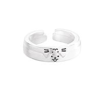 Hangsu Anneaux personnalisés pour amoureux des animaux de compagnie, ornement moderne pour couple avec chat et chien, élégant pour les amateurs d'animaux de compagnie personnalisés, One Size, Comme
