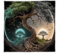 Hangsu Arbres de Vie Autels en Tissu, Tarots, Cartes de Divination, Nappe Carrée pour Fournitures de Sorcellerie