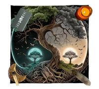 Hangsu Arbres de vie autels en tissu, tarots, cartes, nappe, cartes de divination, nappe, nappe carrée, fournitures de sorcellerie