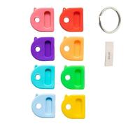 Hangsu Assortiment de 8 capuchons de clés assortis pour une gestion facile avec des couleurs et des formes amusantes en silicone
