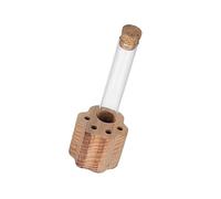 Hangsu Bouteilles souvenir en bois avec base en bois naturel pour animaux domestiques - Élégant vase commémoratif pour poils de chats