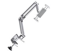 Hangsu Bras de fixation universel pour tablettes de bureau pour écrans de 4 à 12,9" avec rotule flexible et base de serrage
