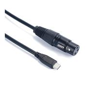 Hangsu Câble adaptateur symétrique type C vers XLR 3 broches, plaqué or, câble audio USB vers mâle femelle pour téléphones portables USB vers câble