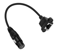 Hangsu Câble adaptateur XLR5 vers RJ45 avec oreilles pour une transmission sonore stable dans les studios