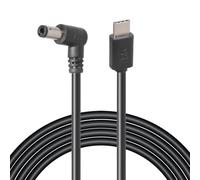 Hangsu Câble d'alimentation coudé à angle droit CC 5,5 x 2,5 mm compatible USB C 9 V 12 V 20 V pour systèmes de diffusion