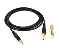 Hangsu Câble de casque durable en nylon tressé pour casque DJ1200, cordon connecteurs plaqués or pour un son clair, câble OFC