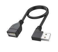 Hangsu Câble d'extension USB 2.0 à 90 degrés, transfert rapide 480 Mbps, économie d'espace pour l'organisation du bureau et la protection des ports USB
