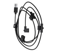 Hangsu Câble d'extension USB 5 ports 240 cm Multi-appareil pour lampe LED ventilateur 5 V Petit électronique USB pour recharger des appareils