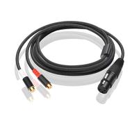 Hangsu Câble d'interconnexion audio 2RCA mâle vers XLR femelle XLR vers double 2RCA mâle, câble de microphone