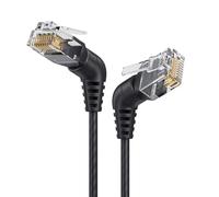 Hangsu Câble Ethernet Cat6A 10 Gbit/s 500 MHz Cat6a Câble réseau RJ45 rotatif à 360 degrés pour modem, routeur, jeu et réseau