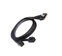 Hangsu Câble répartiteur SFF-8654 8i vers double SFF-8643 - Échange rapide de données pour câble de transfert de données haut débit professionnel informatique