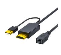 Hangsu Câble vidéo HDTV mâle vers femelle miniature DP 4K 60 Hz résolution cordon de connexion pour moniteurs et projecteurs