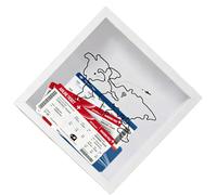 Hangsu Cadre d'admission en bois pour spectacle de souvenirs avec thème voyage du monde 20 x 20 cm Support d'affichage pour amoureux de la musique Concept cadeau, One Size, Comme décrit