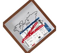Hangsu Cadre d'admission en bois pour spectacle de souvenirs avec thème voyage du monde 20 x 20 cm Support d'affichage pour amoureux de la musique Concept cadeau, One Size, Comme décrit