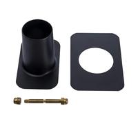 Hangsu Chaîne de pluie adaptateur de gouttière en métal avec boulon revêtement noir résistant à la rouille Accessoires de gouttière