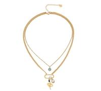 Hangsu Chaîne réglable à la mode - Collier portable avec pendentif en pierres de lune - Fermoir pince de homard - Fournitures artisanales - Collier réglable