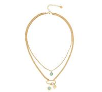 Hangsu Chaîne réglable à la mode - Collier portable avec pendentif en pierres de lune - Fermoir pince de homard - Fournitures artisanales - Collier réglable