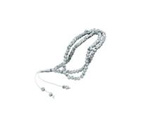 Hangsu Collier chapelet musulman en acrylique poli pour voyage - Accessoire religieux élégant et léger - Perles dhikr pour le culte quotidien, taille unique, Comme décrit