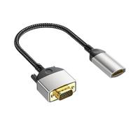 Hangsu Connexion multimédia transparente permanente vers VGA Link avec vis renforcée assurant une sortie distincte pour les affichages traditionnels VGA mâle vers liaison multimédia femelle claire