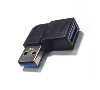 Hangsu Convertisseur USB 3.0 femelle vers USB 3.0 mâle coudé à 90 degrés pour chargeur de voiture pour ordinateurs portables, téléphones portables, tablettes