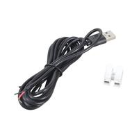 Hangsu Cordon d'alimentation USB 2.0 mâle à ressort 5 V sans soudure pour projets électroniques 100 cm/180 cm Connecteur USB 5 A