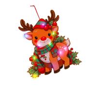 Hangsu Décoration de Noël à LED à suspendre avec lumières intégrées, fournitures de fête pour l'intérieur et l'extérieur, décorations de vacances