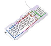 Hangsu DS600 Clavier filaire rétroéclairé en métal avec sensation mécanique et 104 touches Option clavier souris pour gamers