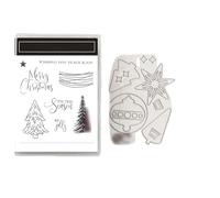 Hangsu Easy Christmas Matrice de découpe en métal avec tampon en silicone transparent pour scrapbooking en acier au carbone