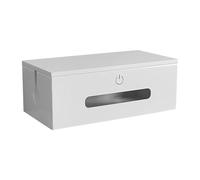 Hangsu Elégant boîtier de câble blanc avec finition bois pour adaptateur secteur et articles électroniques Planificateur de câbles Boîte en acier