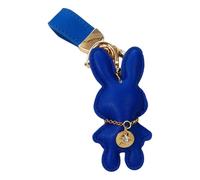 Hangsu Élégant pendentif de sac à main en cuir avec boucle de qualité pour les femmes qui aiment les accessoires distinctifs porte-clés en cuir souple, bleu, taille unique