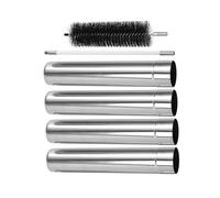 Hangsu Ensemble de cheminée de camping multifonction à configuration rapide adaptée pour poêle à bois, distribution rapide de la chaleur, accessoire de cuisine en acier inoxydable, tente, poêle et