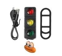 Hangsu Feu arrière de vélo USB multicolore 7 modes lampe d'avertissement pour enfants casques de vélo montable sac à dos sécurité lumière LED