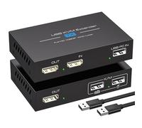 Hangsu HDTV USB KVM Extender Cat5e/Cat6 1080P 120M Longue Distance USB Convertisseur pour Claviers/Souris