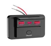 Hangsu Interfaces de charge intelligentes pour voiture 12-24 V USB double et port PD3.0, résistant à l'eau et portable pour un long voyage double port USB