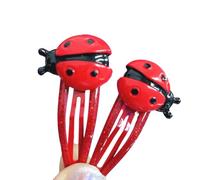 Hangsu Jolie pince à cheveux en forme de coccinelle pour prendre des photos pour femme, fille, Noël, Halloween, diadèmes antidérapants en tissu coloré pour cheveux fins et longs