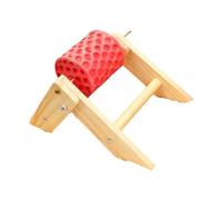 Hangsu Jouet à mâcher rotatif interactif pour oiseaux avec support en bois et bec de meulage pour petit animal de compagnie, accessoire de cage à oiseaux