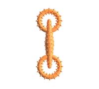 Hangsu Jouet de dentition résistant à la mastication pour chien agressif avec texture de nettoyage des dents en caoutchouc