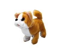 Hangsu Jouet électrique interactif pour chien avec mouvement réaliste et voix en peluche douce pour l'apprentissage de la rampe des tout-petits