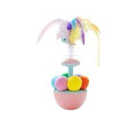 Hangsu Jouet interactif pour chat avec balle de base à plumes pour chaton ludique et soulagement du stress