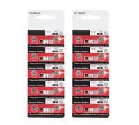 Hangsu Lot de 10/20 piles bouton AG1/LR621 - Longue durée de vie - 1,5 V - Pour montres et petits appareils électroniques - Design étanche