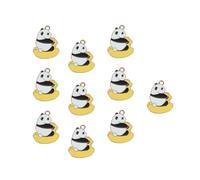 Hangsu Lot de 10 breloques en forme de panda pour bijoux faits à la main - Pendentifs créatifs en forme de panda pour accessoires, colliers, bracelets, One Size, Comme décrit, Comme décrit.