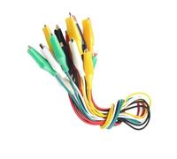 Hangsu Lot de 10 sondes de test multifonctionnelles avec pince crocodile de couleur variée, 3 options de taille en PVC et texture métallique, 50 cm de long, fil isolé