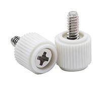 Hangsu Lot de 100 vis moletées à pour panneaux latéraux de boîtier d'ordinateur 6# 32 Prise en main confortable Noir